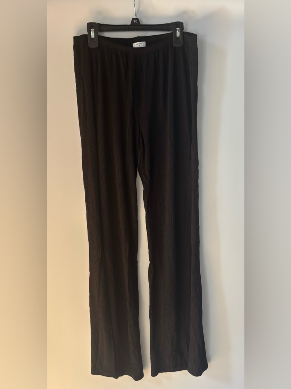 Forever 21 Black Lightweight Wide Leg Lounge Pants, Small